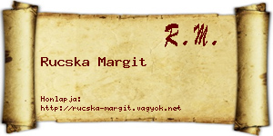 Rucska Margit névjegykártya