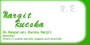 margit rucska business card